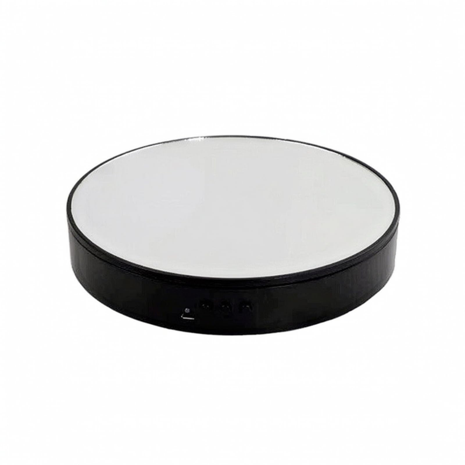 Espositore Girevole Elettrico Regolabile, Superficie A Specchio, Diametro 20 Cm, Nero