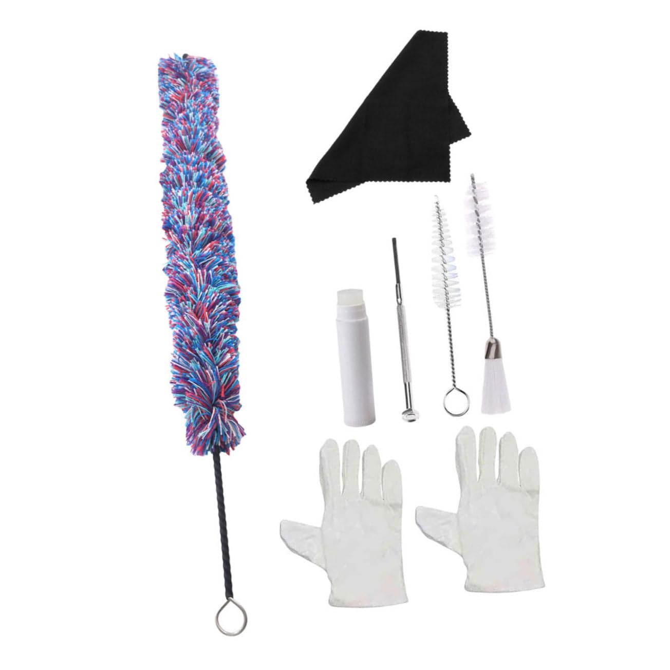 VANZACK Complete Sax Cleaning Tools Set Saxophone Swab Alto Cleaning Set Brush Cleaner Musical Instrument Wiping Cloth High Removal Ability No Lint