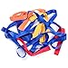 TecUnite 2 Packs Short Walking Rope with 12 Handles Outdoor Safety Daycare Rope Leashes for Preschool Kids Children Toddlers Daycare Schools Teachers, 12 Children 2 Adults(Assorted Color)