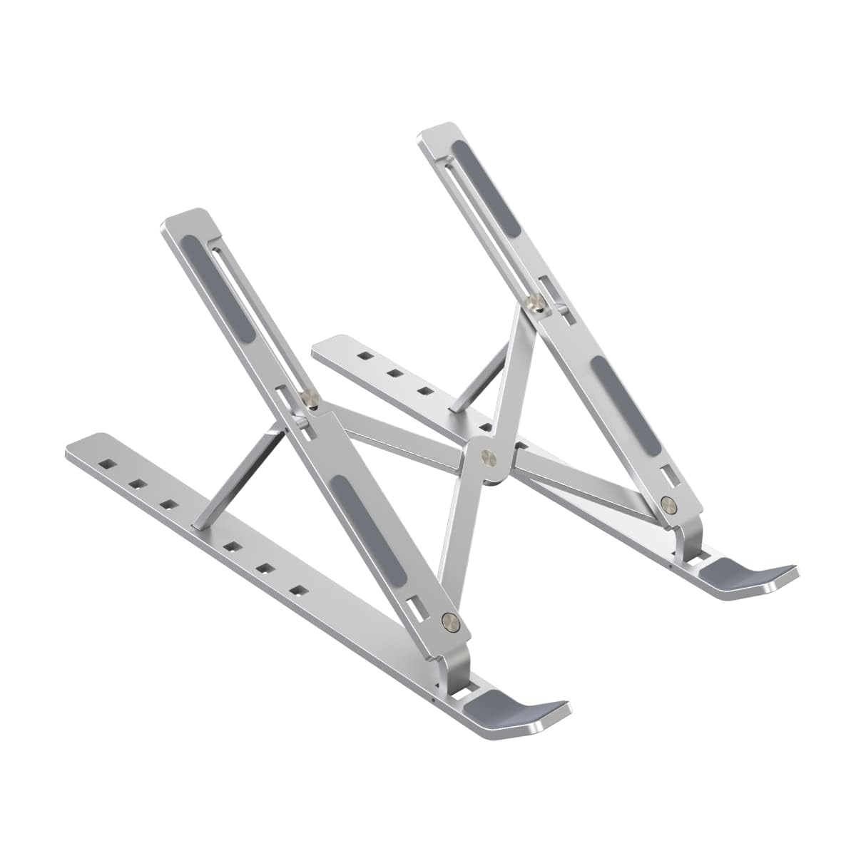 Qatalitic Portable Metal Frame Laptop Stand Holder, Multi Level Adjustable Aluminum Ergonomic Foldable Stand, OverHeating Protection for All Laptops and for Multifunction Use (Silver) (B0CXM74G3H) Amazon Price History, Amazon Price Tracker