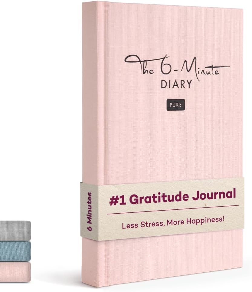 6-Minute Diary Pure – 3-Million-Copy Bestseller Gratitude Journal for Women & Men – Guided Mental Health Journal Based on Positive Psychology – Daily Manifestation Journal for Self-Care & Mindfulness