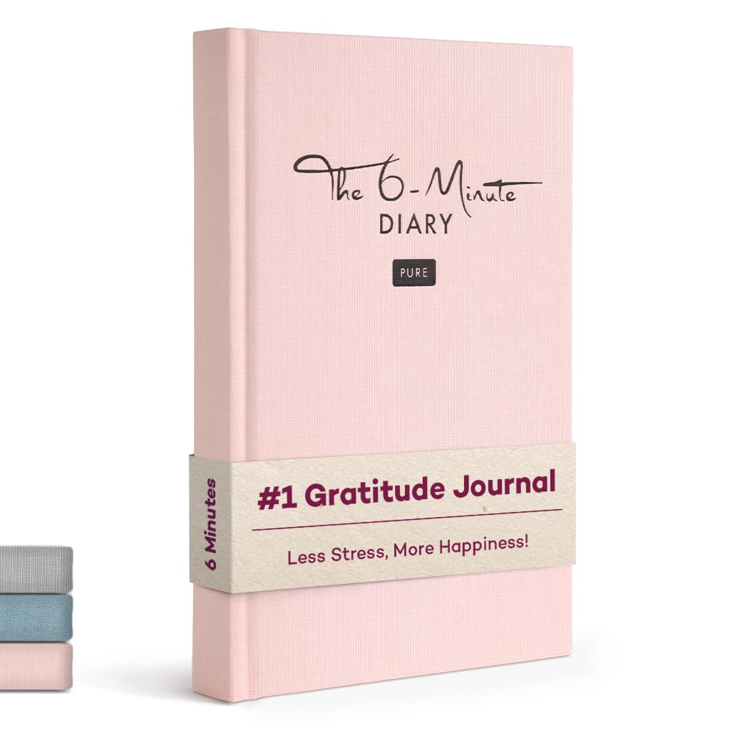UrBestSelf 6-Minuten Diario de Gratitud PUR (Inglés) - Más Bienestar y Autoconocimiento + Diario Personal - Mindfulness, Meditación, Journaling Notebook para Adultos 2025