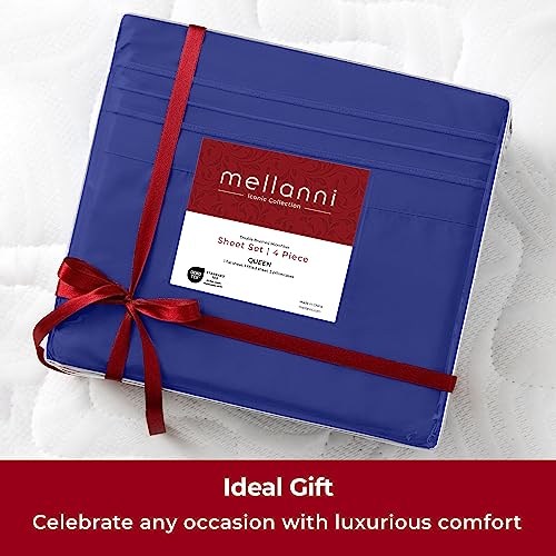 Mellanni Iconic 3-Piece, Ultra Soft Sheet Set (Twin, Royal Blue) by Mellanni - Used condition - Image 9