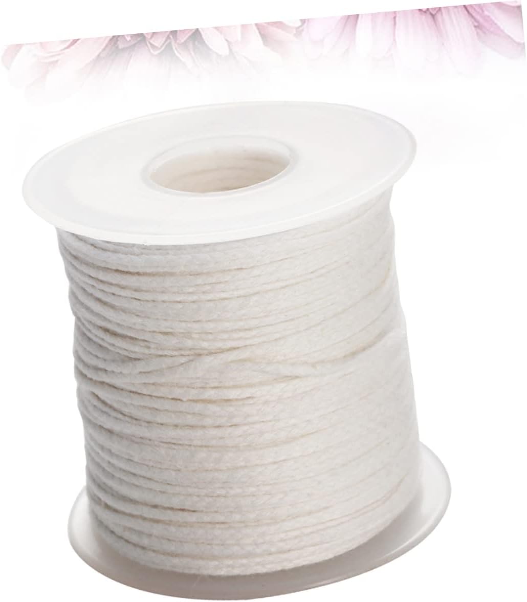 OSALADI 30M Cotton Candle Wick Spool for Candle Making Braided Wicks Smokeless for DIY Crafting for Makers