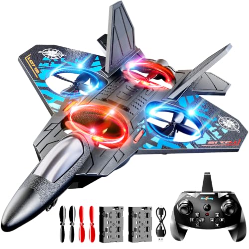 NIPLOOOW Foam Remote Control Airplanes Rc Planes for Kids 4-8, Remote Control Planes Fighter Jet...