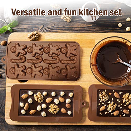 image for KITCHENATICS Christmas Silicone Chocolate and Candy Molds – Small Ba
