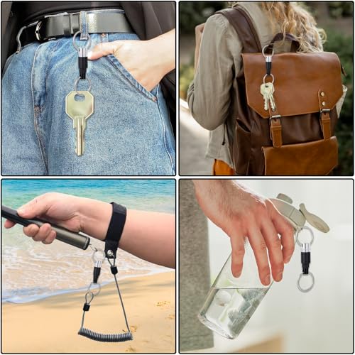 Tyqour 2 Stück Abnehmbarer Schnellverschluss Schlüsselanhänger Schlüsselbund Schlüsselring Doppel Geteilt Schlüsselringe für Home Auto Zubehör Schloss Halter