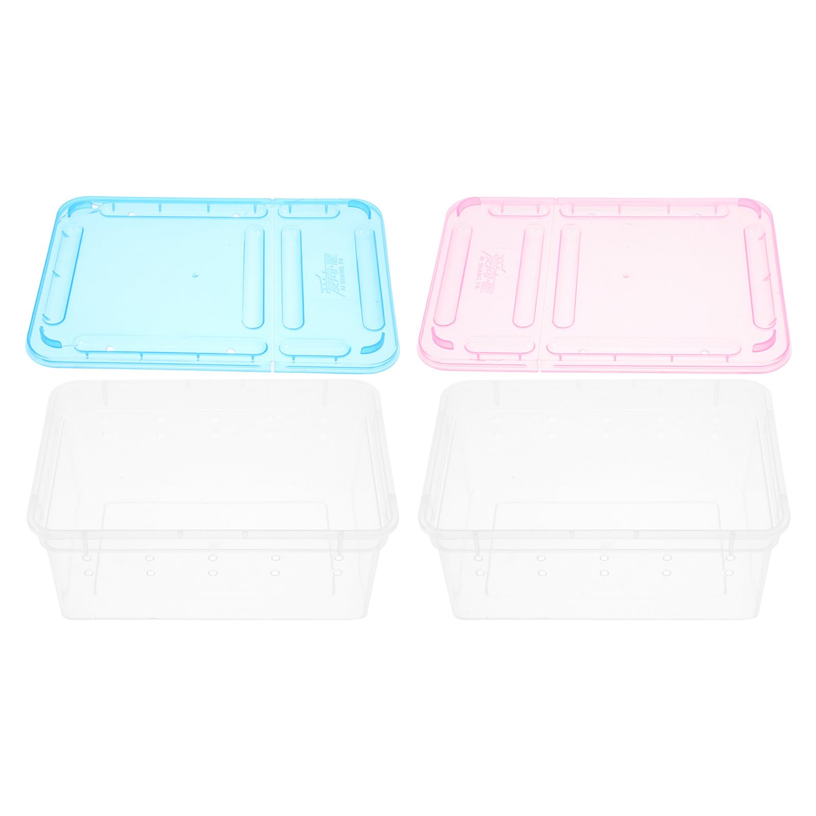 Cabilock Reptile Feeding Box Caterpillar Breeding Box Portable Plastic Cage with High Transparency and Ventilation for Caterpillar Rearing and Small Pet Habitat Suitable for Household Use