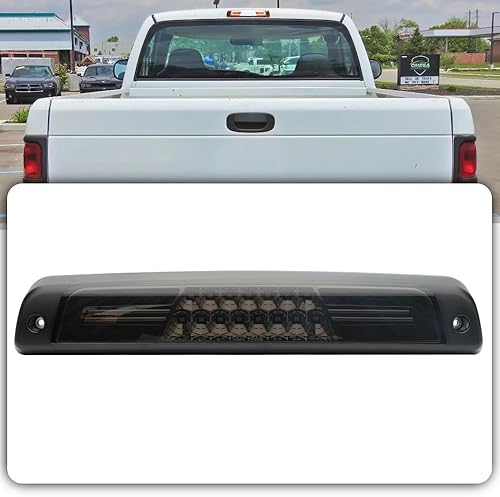 Miniatura 10 de LED Third 3rd Brake Light Rear Cargo Lamp High Mount Stop Light for 1994-2001 Dodge RAM 1500 2500 3500 Red Lens LED Center Mount Brake Stop Tail