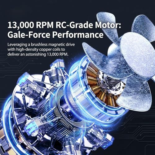 Mini ventilador portátil recargable USB con modo de enfriamiento y luz LED 5