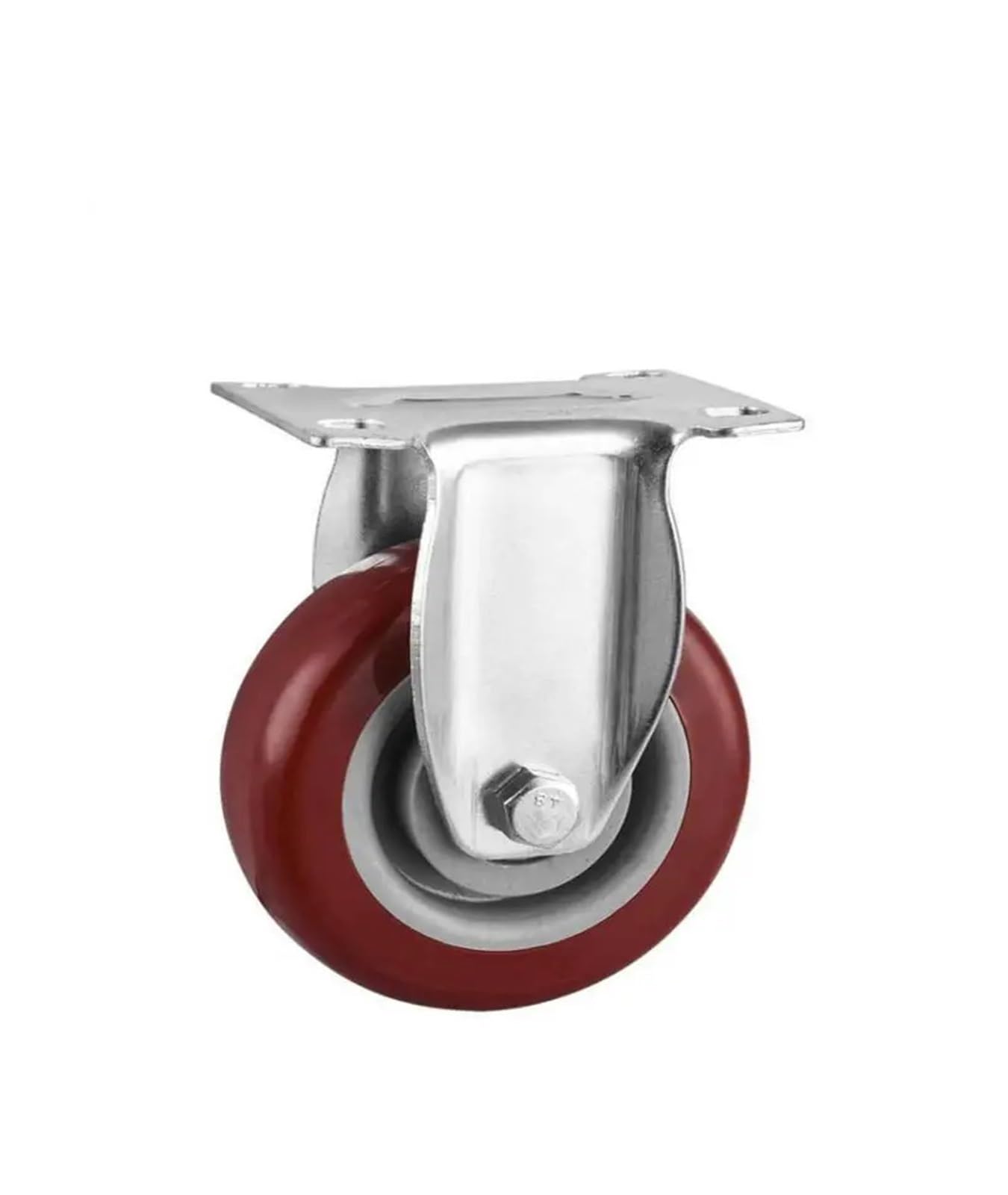Roue de chariot silencieuse marron de 5 pouces pour un déplacement sans bruit