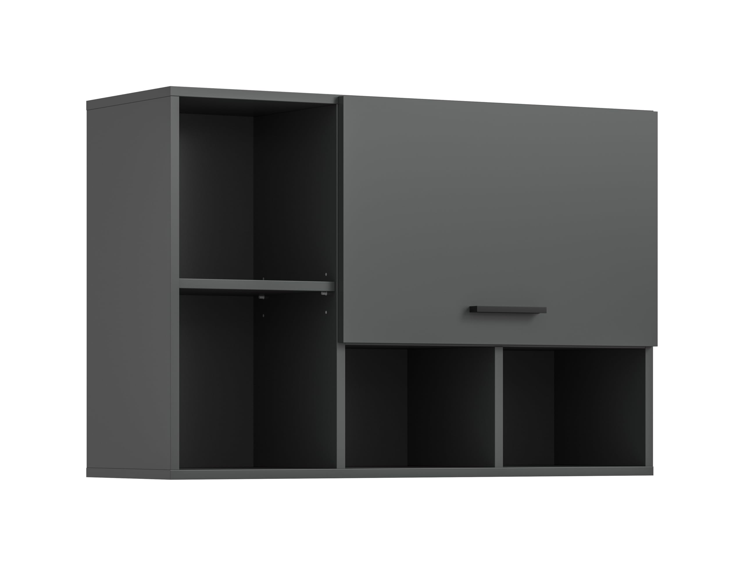 xonox.home – Hängeschrank Free 95x64x34 cm in anthrazit Nachbildung – Wandschrank für Bad, Küche oder Hauswirtschaftsraum – Kompakter Oberschrank mit Stauraum – modern & pflegeleicht