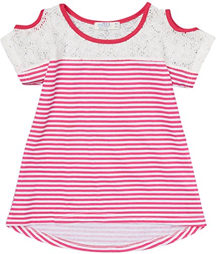 Image of ToBeInStyle Girl's Adorable Flower Print Tank Top w /Back Lace Design