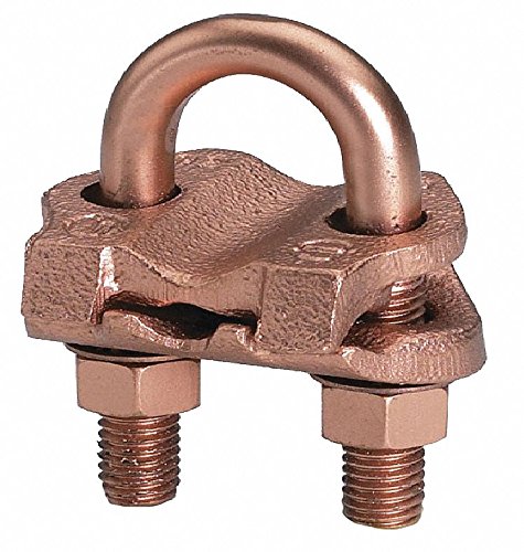 BURNDY Grounding Connector, Copper Alloy, Commercial Type, 250 kcmil to 2/0 Conductor Size