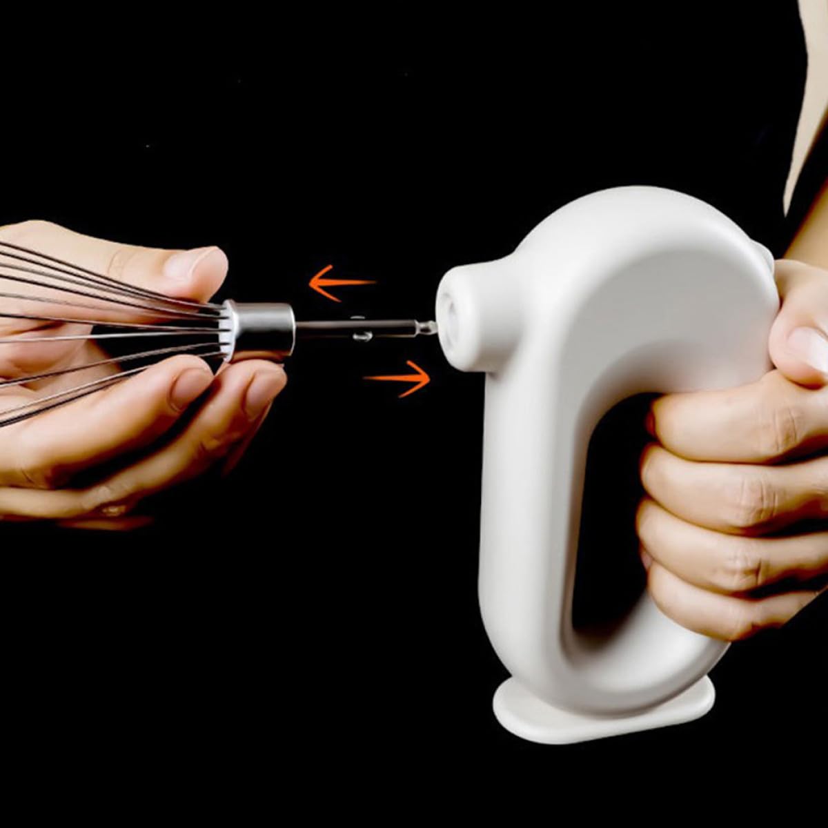 Sbattitore Ricaricabile da Cucina in Acciaio Inox 2 Bianche