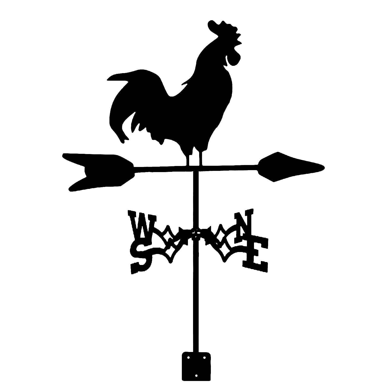 TAXXII Metal Weathervane Garden Weather Vane Stainless Steel Wind Indicator with Sculptures Weathercock Measuring Tool for Decor Roof