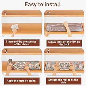 Stairtreadsforwoodenstepsindoor15pack8x30nonslipcarpetstairtreadswithreusableadhesiveforkidseldersanddogstprbackingstairrugsorientalstaircasesteptreadsbohemia Urban Country Home Decor Stair treads for wooden steps indoor 15 pack 8 x 30 non slip carpet stair treads with reusable adhesive for kids elders and dogs tpr backing stair rugs oriental staircase step treadsbohemia urban country home decor