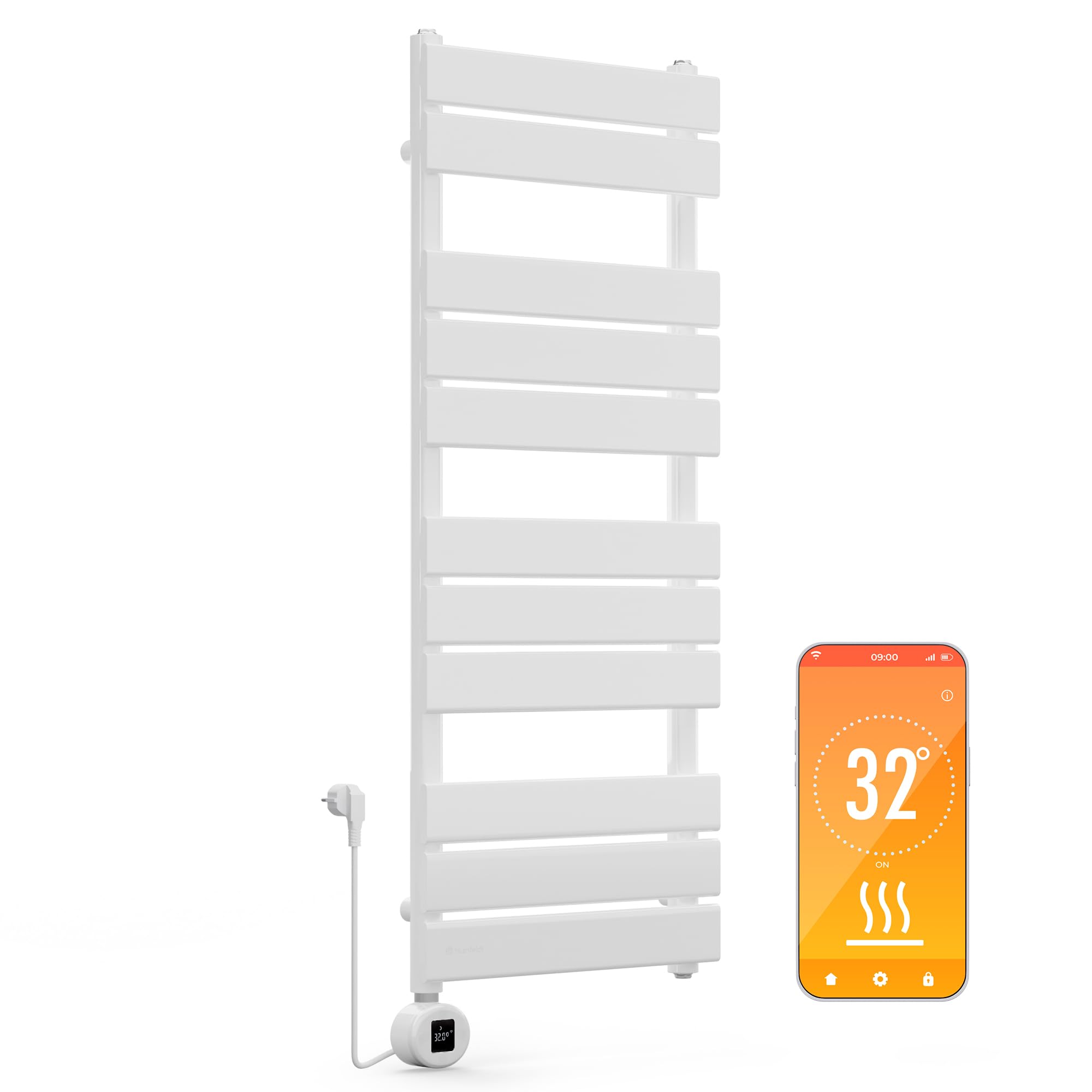 blumfeldt Radiador Electrico Bajo Consumo, Estufa Pared para Baño 800W, Radiadores Bajo Consumo Electricos para Pared, Posición, Estufas Verticales Electricas, Calefacción Eléctrica