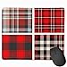 Produktbild Mauspad-Set Vier Tartan-Karomuster 25 x 30 cm Professionelle Gaming-Mausmatte mit Gummibasis