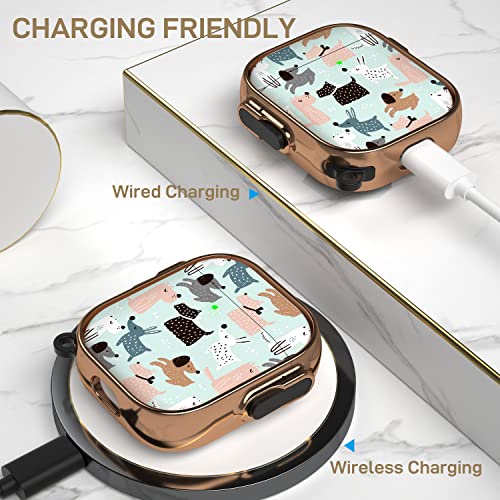 Image of Maxjoy for AirPods Case with Lock, Cute AirPod Case Lock Hard Protective AirPods 2 Cover for Women Men with Keychain for AirPod 2nd 1st Generation Cover 2&1, Dog