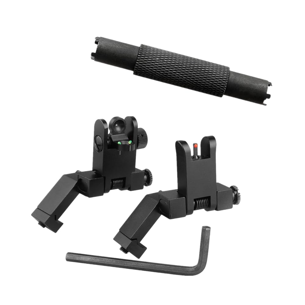 Folding 45 Degree Quick Conversion BUIS Backup Iron Sight For AR15 Front and Rear Wheels For Rifle Scope Tactical