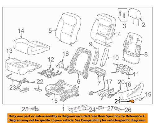 GM 23462097 HANDLE-F/SEAT BK LUMBAR *GREY