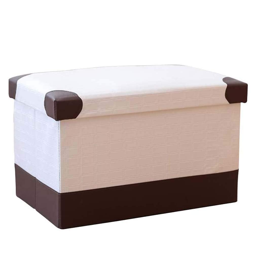Pouf ottoman de rangement pliable pour optimiser l'espace du salon à la chambre