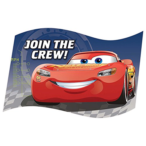 Invitaciones de Cars Disney para cumpleaños temáticos pack de 8 tarjetas postales infantiles