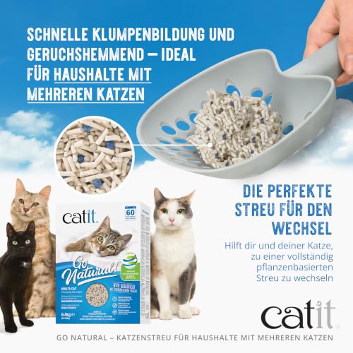 Catit Go Natural Katzenstreu mit Bentonit | für Mehrkatzenhaushalte | 6,4kg – Ansicht 3