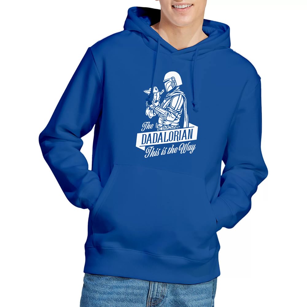 Star Wars Father'S Day The Dadalorian Mandalorian Unisex Hoodie, Royal, Medium