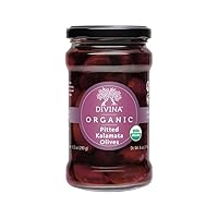 Vista 1 de DIVINA, Aceitunas Kalamata Descarozadas Orgánicas, 10.2 oz