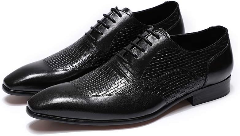 Felix Chu Mens Dress Shoes Black Oxfords Wedding Office Luxury Italian Genuine Leather Lace-Up Formal Shoes