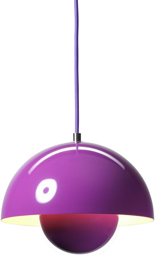 Verner Panton Designer Flowerpot Pendant Light in Purple