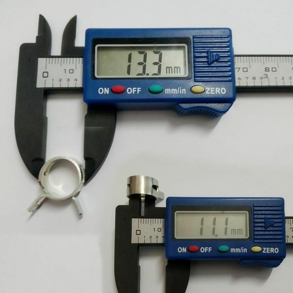 Rubinetto per benzina con 2 morsetti per tubo da 6-8 mm di diametro, valvola di arresto del carburante per gasolio, accessori per attrezzi da giardino, design leggero a bassa usura, altezza 42 mm