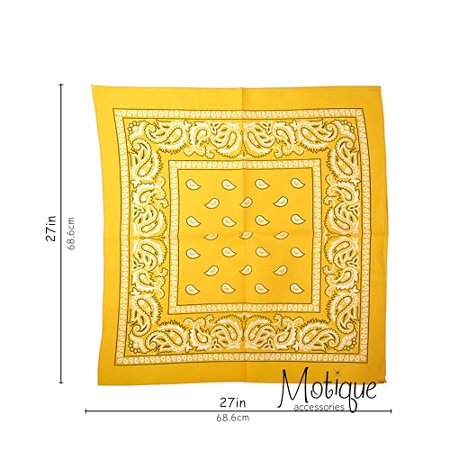Image of Motique Accessories Extra Large Paisley Bandana 27x27 Inch