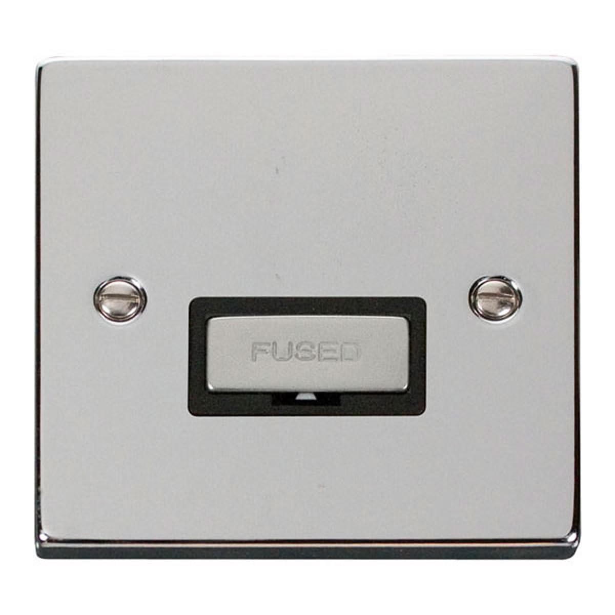 Click Polished Chrome 13A Fused Ingot Connection Unit - Black Insert