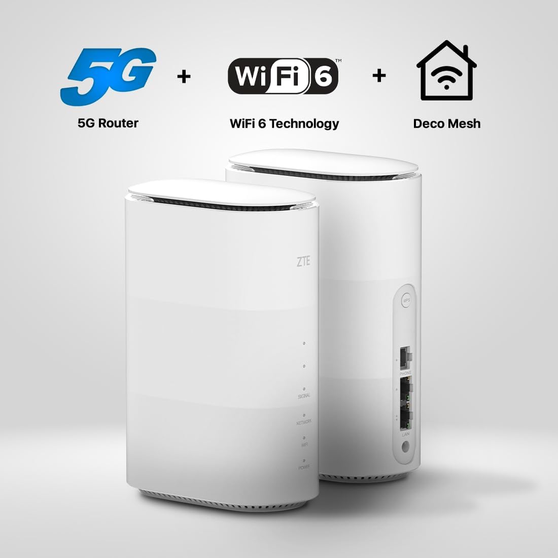 Bottom view of ZTE G5B router showing SIM card slot and ports