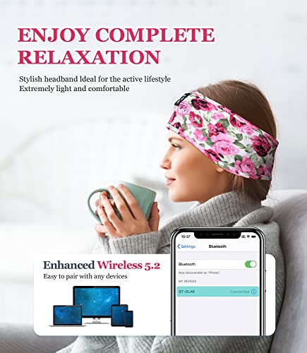 Image of Sleeping Headphones Bluetooth Headband, Unisex-Adults Hairband Sound, Long Play Time, Perfect for Sleeping, Relaxation, Meditation, Travel, Yoga, Running, Jogging, Gift