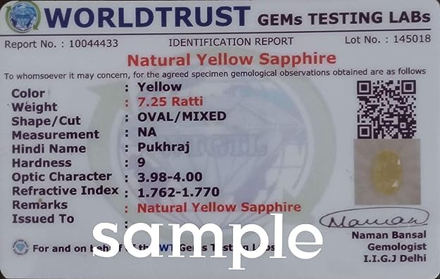 Saphir jaune naturel de 7,25 carats de forme ovale taillée - 3