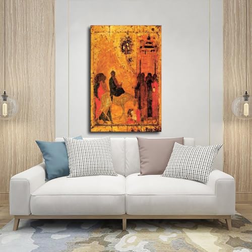 Andrei Rublev Lord's Entry Into Jerusalem tableau sur toile de haute qualite - 5