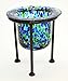 Laredo Import Confetti Forest Color Glass Votive Holder with Wrought Iron Stand-5 INCHES HIGH