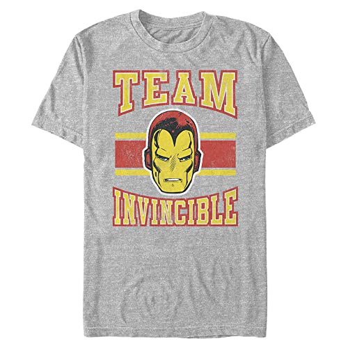 T-shirt Marvel grande taille homme en coton sport gris chiné 4XL