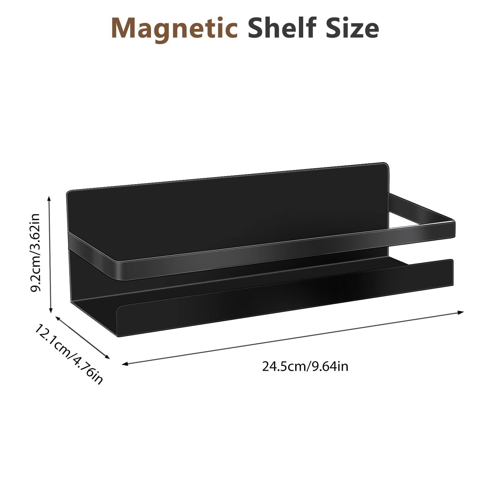 Magnetischer Buch-Organizer Aus Acryl - Kühlschrank Regal Ohne Bohren Für Büro & Kinderzimmer