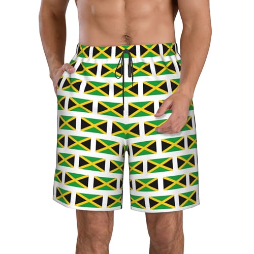 Pantalones Cortos Bandera De Jamaica Swim Trunks Elásticos Shorts De Baño Cómodo Bañador Hombre para Playa Natación Viajes XXL