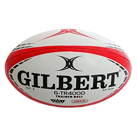 Gilbert G, TR4000, Rugby-Ball, Unisex, Erwachsene, Farbe: rot, 5 Cover