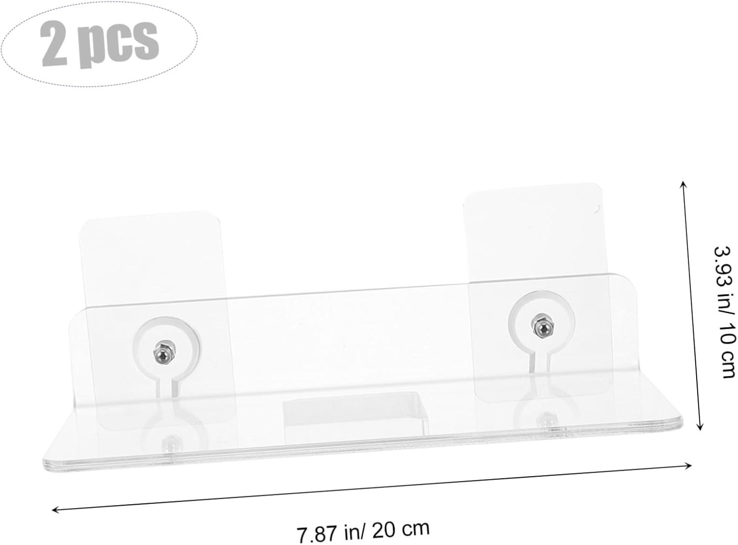 TEHAUX 8pcs Bathroom Organizer Easy Install Acrylic Shelves No Drill Needed Floating Wall Organizers for Bathroom Rv Bedroom Kitchen