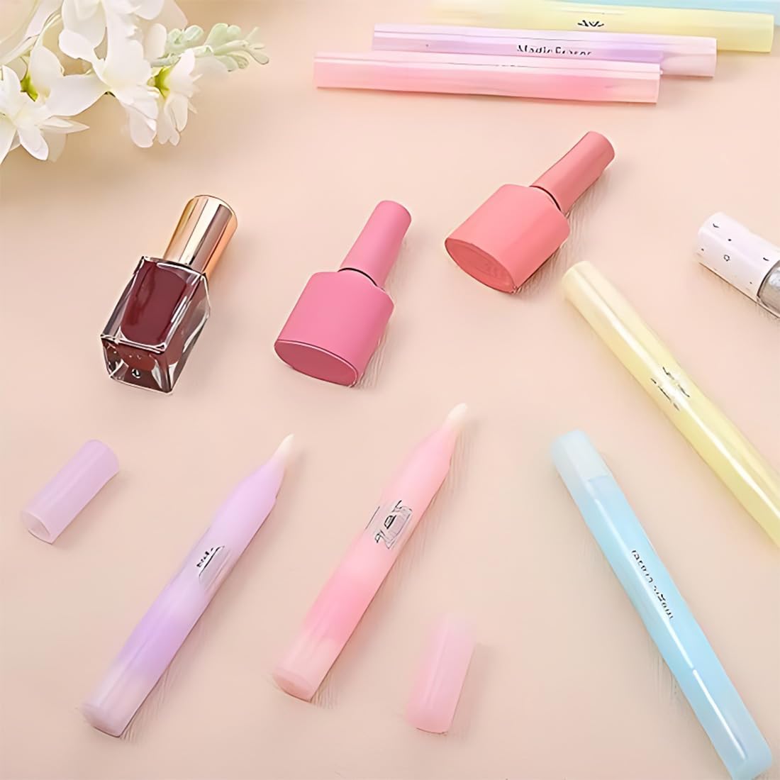 Lápiz corrector para uñas 4 unidades quita esmalte sin disolvente