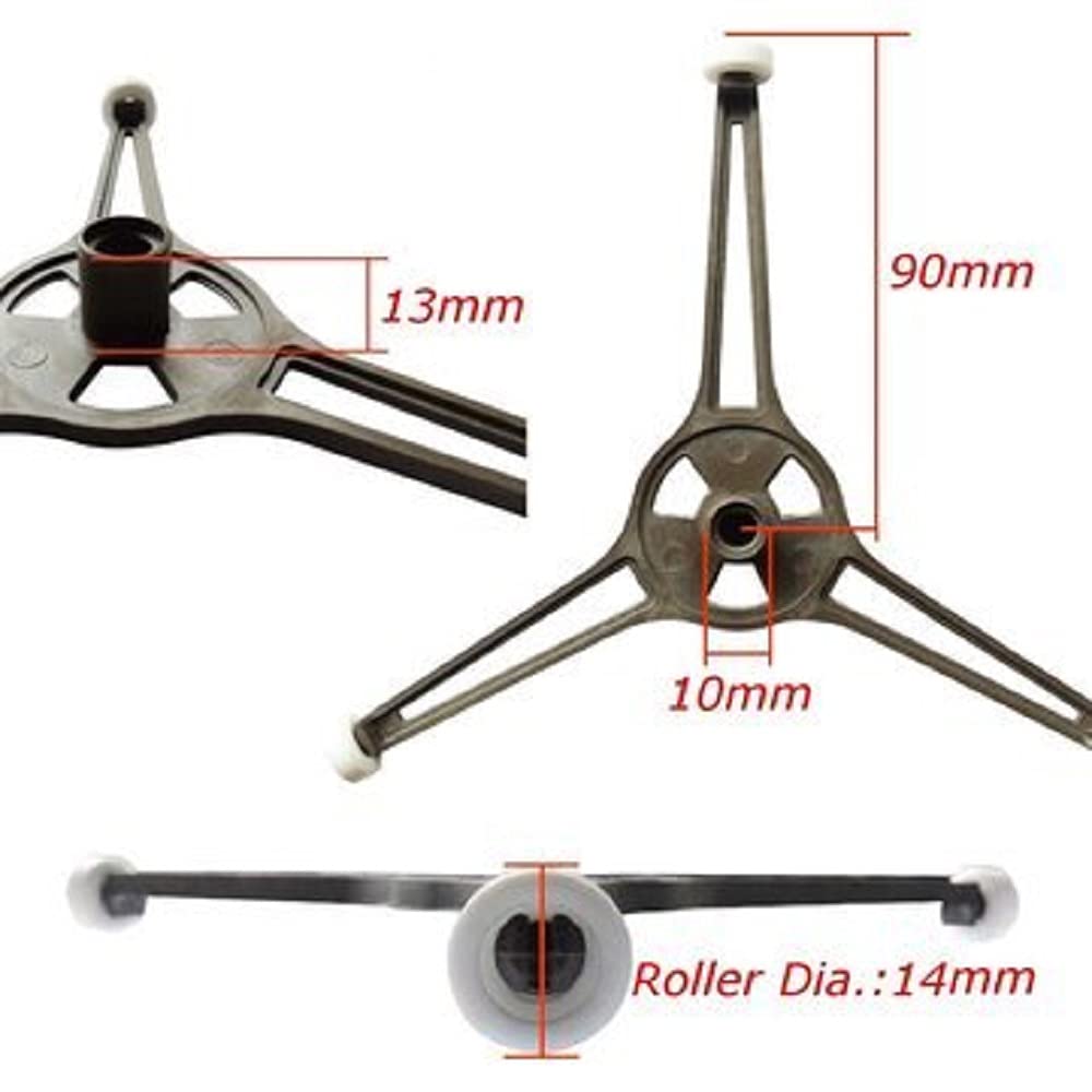 KHC Plastic Microwave Oven Turntable Rotating Turn Support Roller Ring - Brown (Size Radius 90 mm) — Amazon image 3