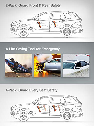 image for Luxtude Car Window Breaker, Glass Breaker, Window Breaker Seatbelt Cut