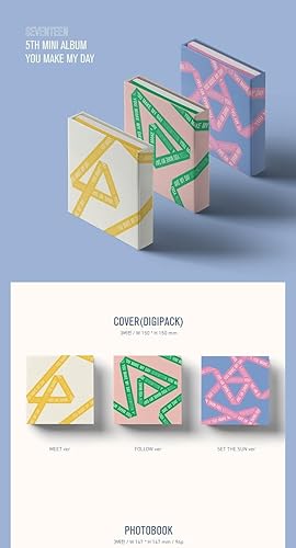 Miniatura 2 de SEVENTEEN You Make My Day 5th Mini Reedición Álbum CD+Photobook+Letra+Tarjeta lenticular+Tarjeta Fotocar+Seguimiento Sellado SVT (SET THE SUN
